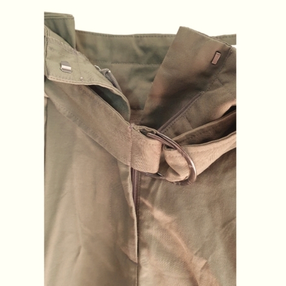 ELIZABETH AND JAMES Shorts High Waisted With Belt Olive Green Women's‎ Size 6 - Picture 7 of 13